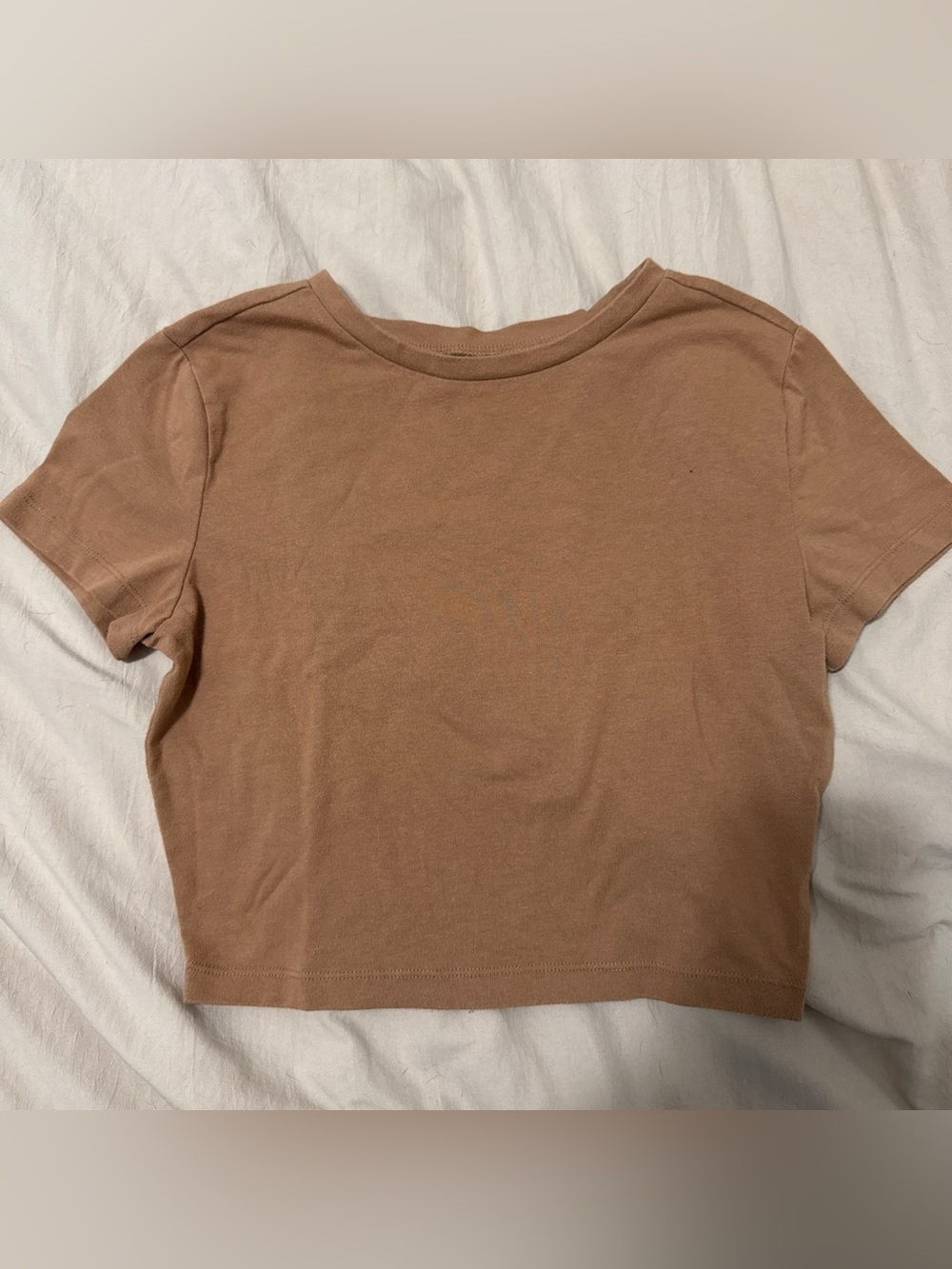 wild fable Short Sleeve Crop Top - Brown